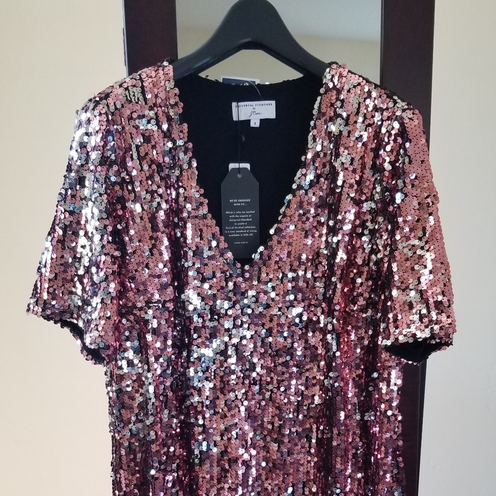 Universal standard for jcrew spangle dress